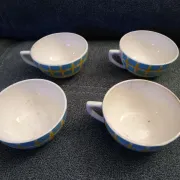Lot de 4 tasses Trèfles d'or
