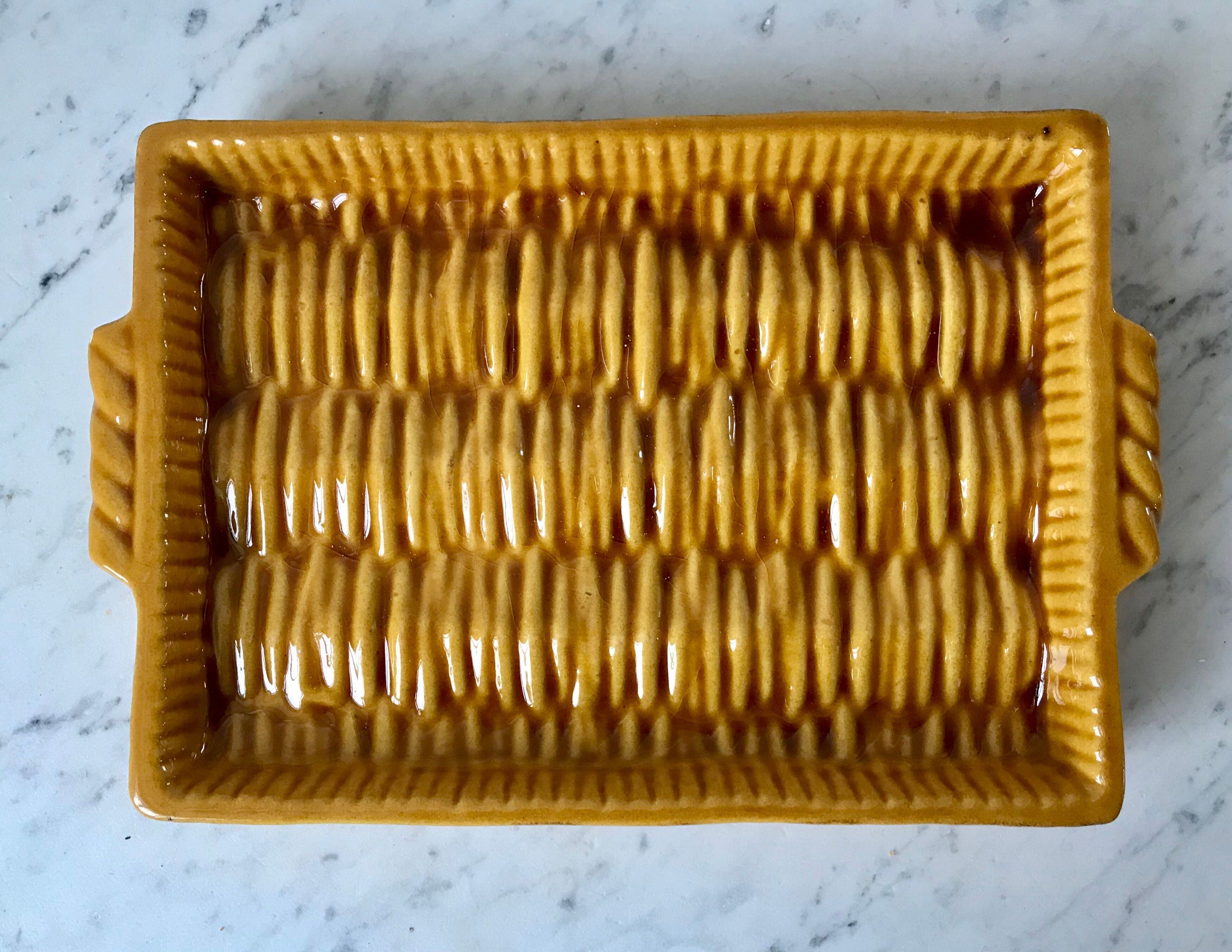 Slip top wicker effect bamboo signed vallauris years 60-70