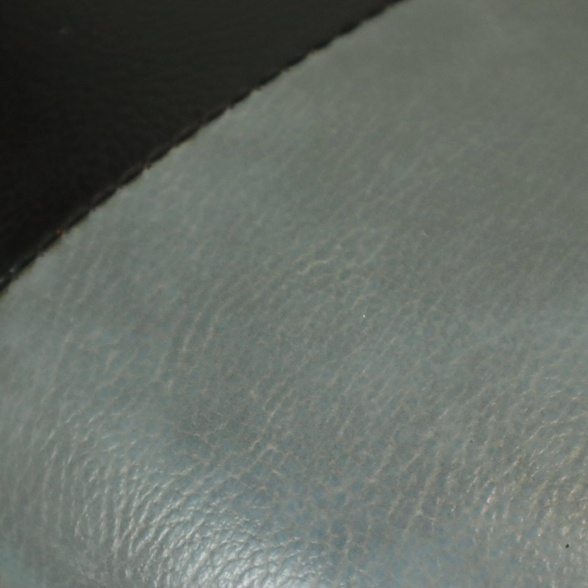 Round Vintage Pouf Gray Black Two-tone Skai Sixties