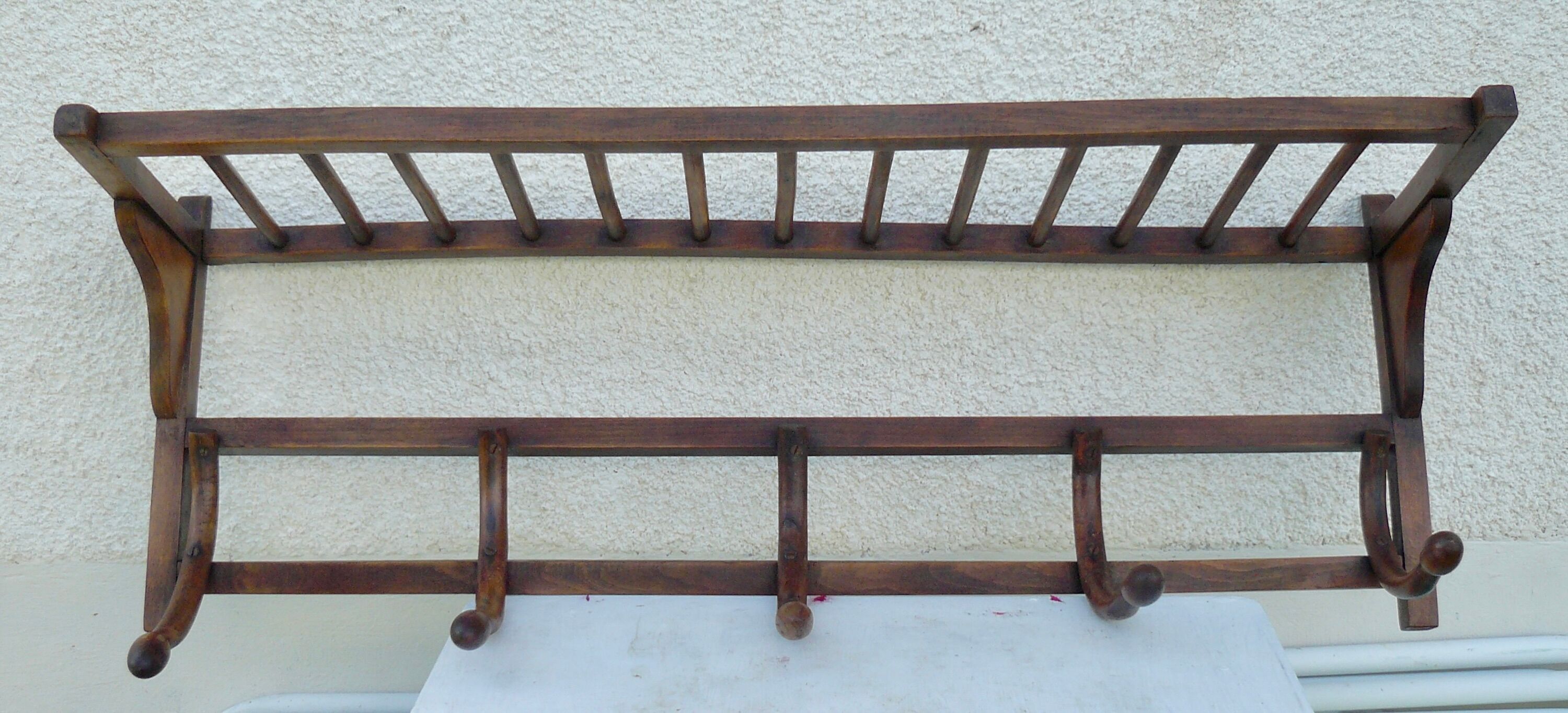 Shelf coat rack vintage hat holder 1940-50