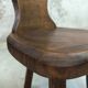 Vintage tripod chair made of solid wood.