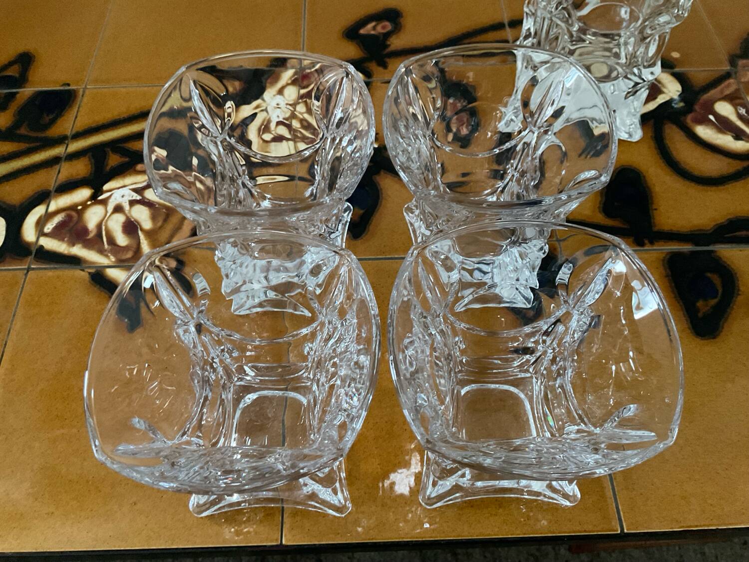 Vintage Bohemian crystal whisky set