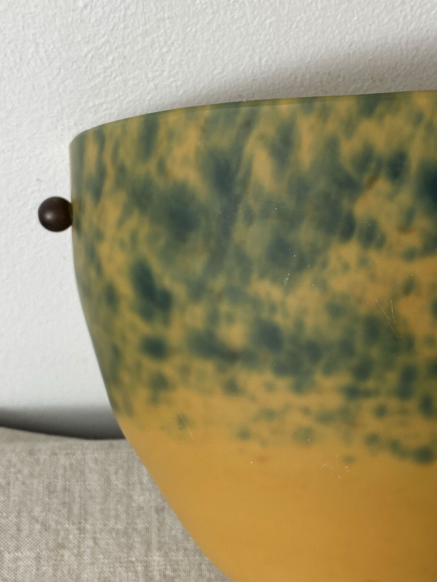 Wall light in glass paste