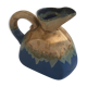 Former Art Deco Pitcher ALPHO Ceramics Enamelled Blue Beige Vintage Kitchen