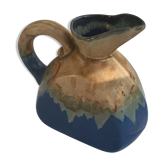 Pichet art déco Alpho céramique émaillé bleu beige cuisine vintage