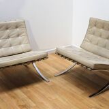 Pair of Barcelona armchairs, Knoll
