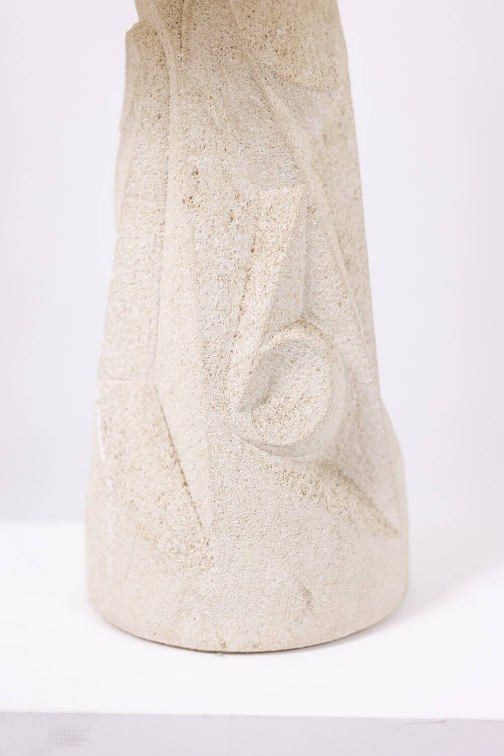 Carved stone lamp. 1970s.