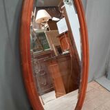 Large beveled oval mirror