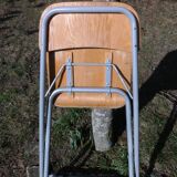 Vintage folding industrial workshop chair