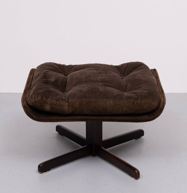 Repose-pieds fabriqué à partir de corde de déchirure, années 1960, États-Unis