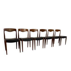 Lot 6 chaises modèle - niels otto