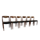 Lot of 6 chairs model 71 Scandinavian design Niels Otto Møller teak an60