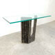 Vintage black marble console table by Cattelan Italy, 1980s