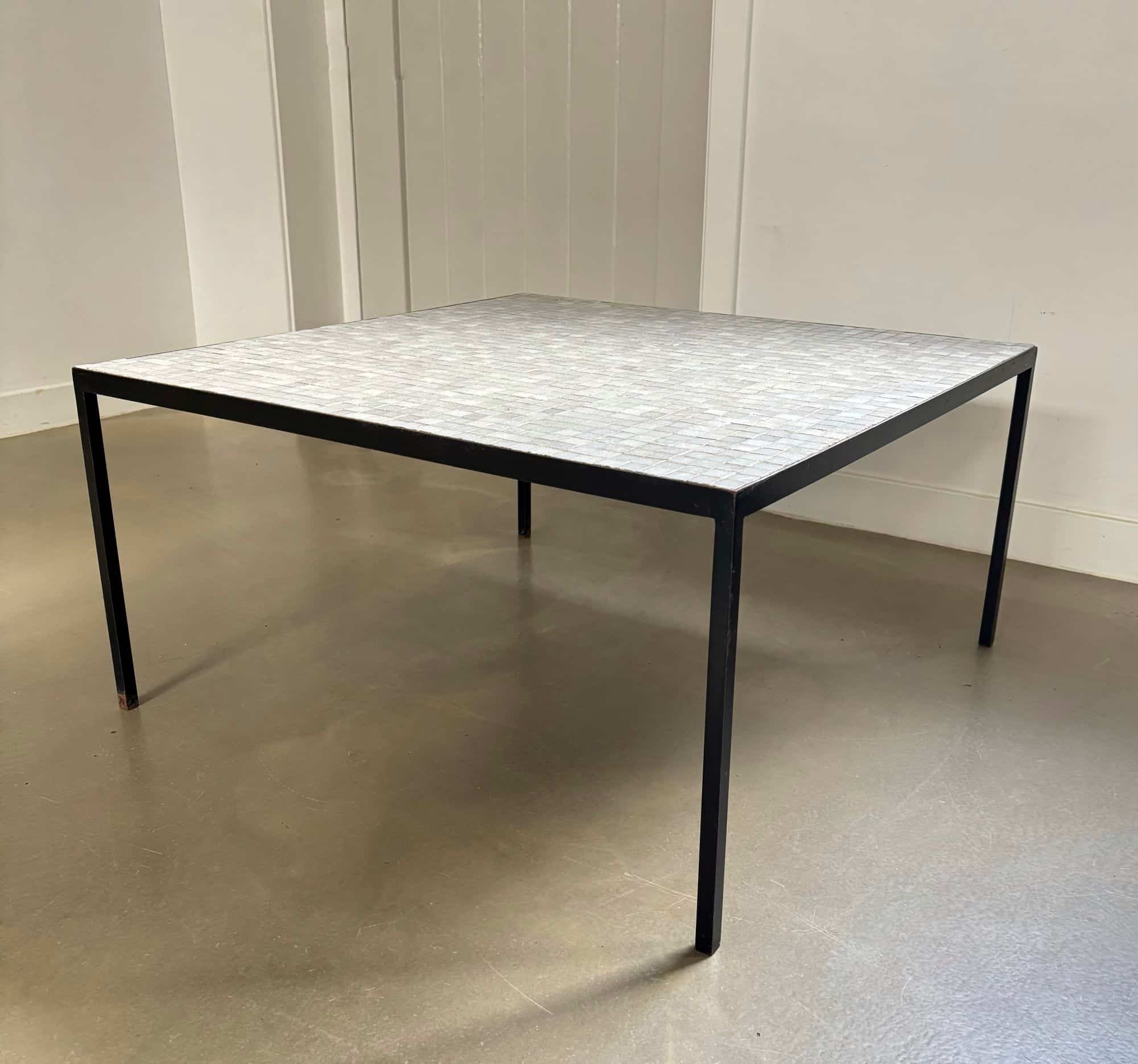 Table basse carrée en mosaïque, design Floris H. Fiedeldij pour Artimeta, Pays-Bas, années 1950