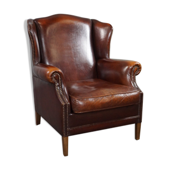 Armchair with sheepskin ears