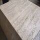 Italian veined travertine coffee table or pedestal