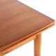 Rectangular extendable Danish dining table 'Flovt' in modern mid-century teak.