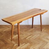 1960s Organic Solid Oak Side Table