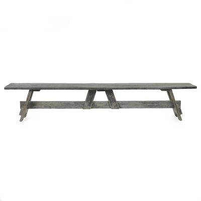 Banc d’atelier ancien en bois patiné