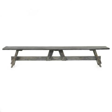 Banc d’atelier ancien en bois patiné