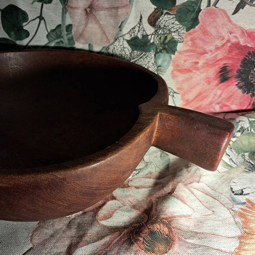 Teak fruit bowl