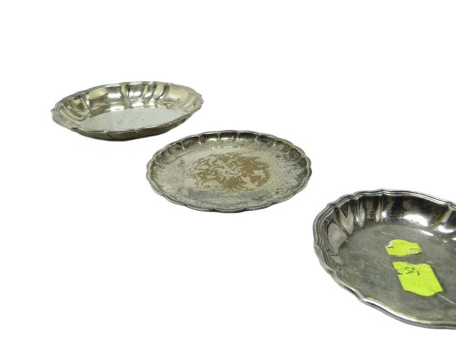Plate AKL, modernism, transparent glass, Hortensja glassware