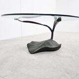 Sculptural leaf coffee table, 1970s