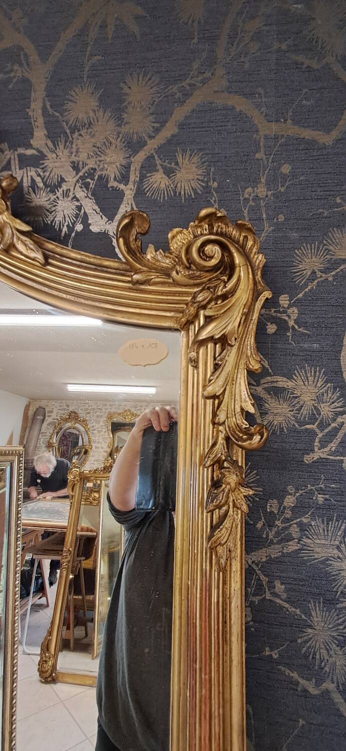 Antique 19th century mirror 184 x 108