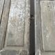 Trio of shutters louvers patina blue gray