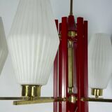 Large Mid-Century Arredoluce Monza manner chandelier. 1950s Italian design