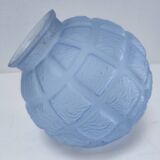 Art Deco ceiling light, blue glass, 1920s