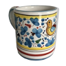 Mug oiseau fleurs bleu