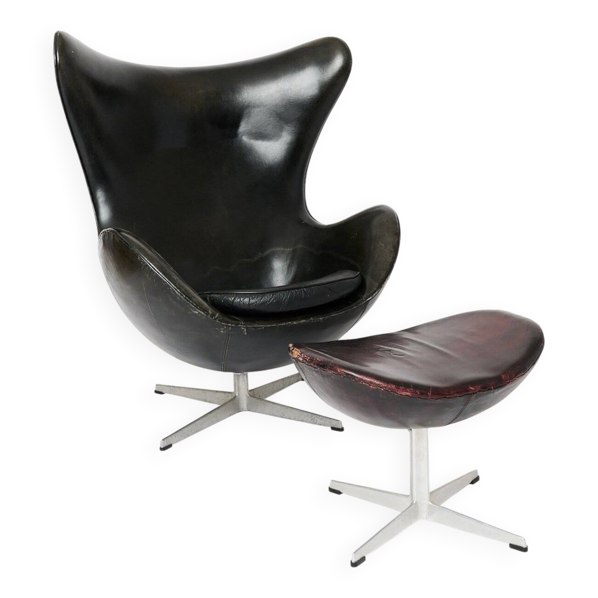 Fritz Hansen - Arne Jacobsen - Lounge chair with ottoman - Egg Chair