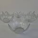 Set of 6 Bohemia Glass Flower Dessert Bowls, Czechoslovakia, circa 1960