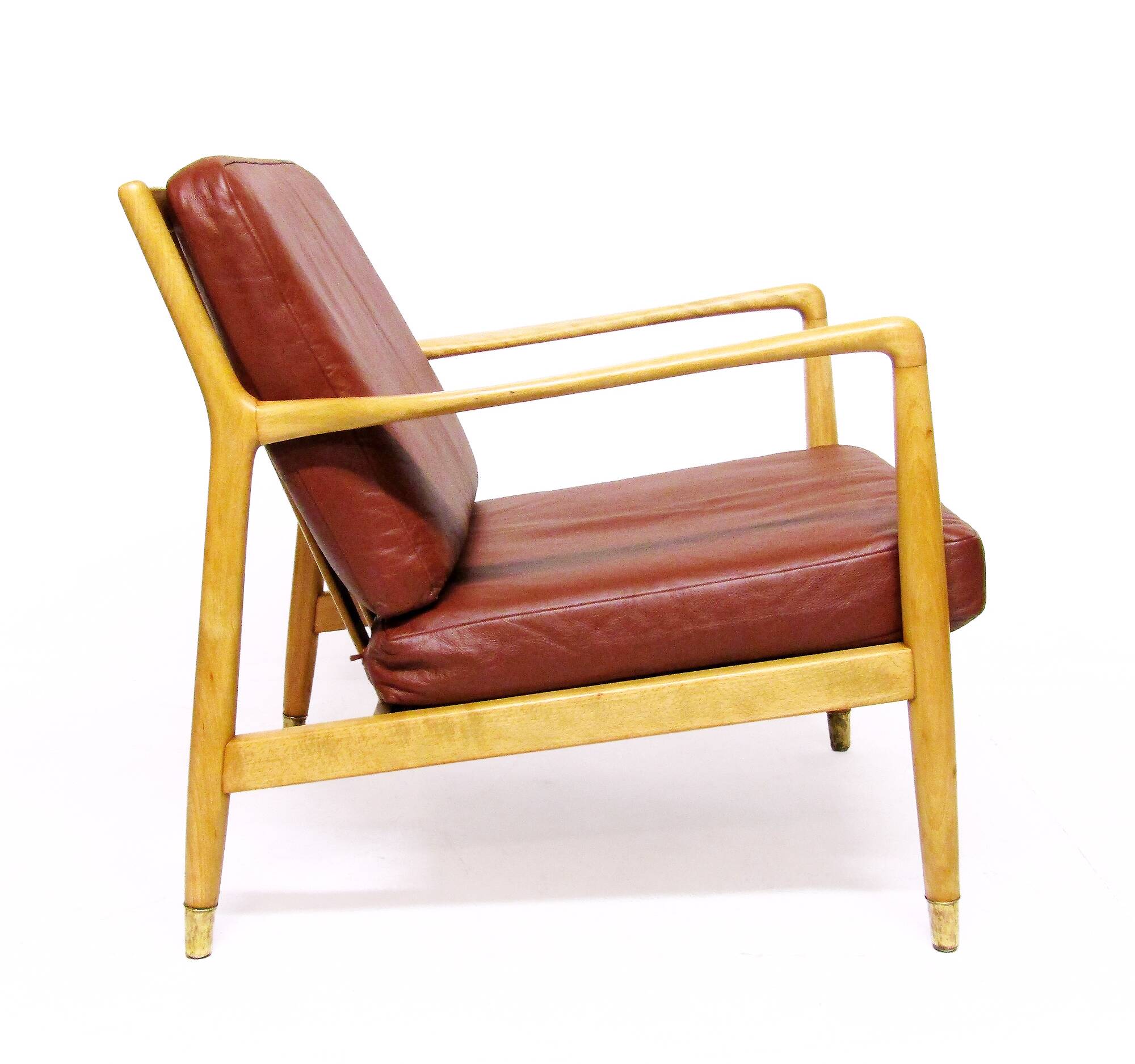 1950s Danish "USA 143" Lounge Chair by Folke Ohlsson for P Jeppesens