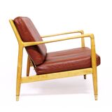 1950s Danish "USA 143" Lounge Chair by Folke Ohlsson for P Jeppesens