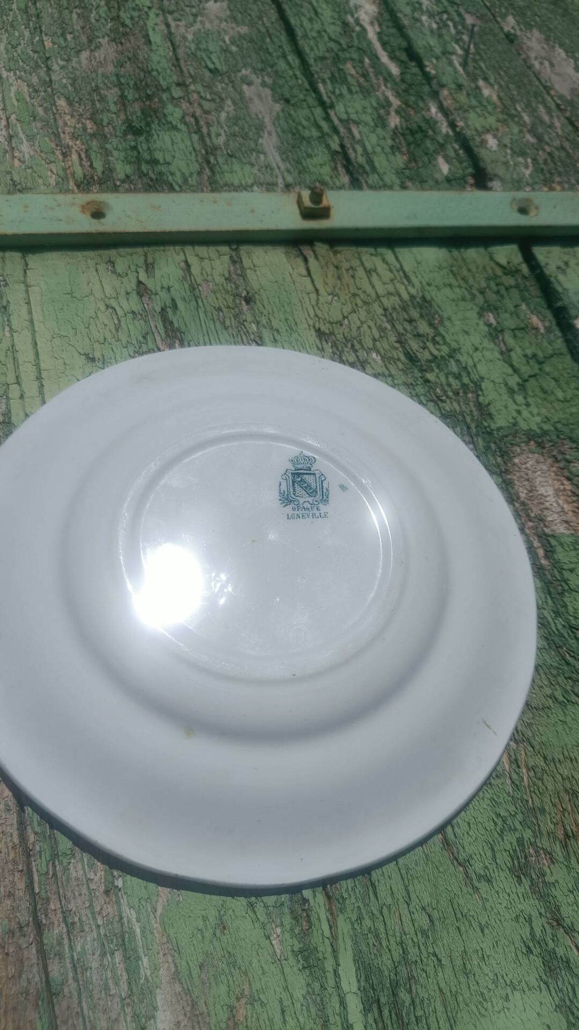antique Lunéville "Opaque" plates