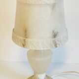70s natural alabaster lamp