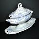 Antique earthenware sauceboat from CREIL MONTEREAU LM&Cie 1840-1870