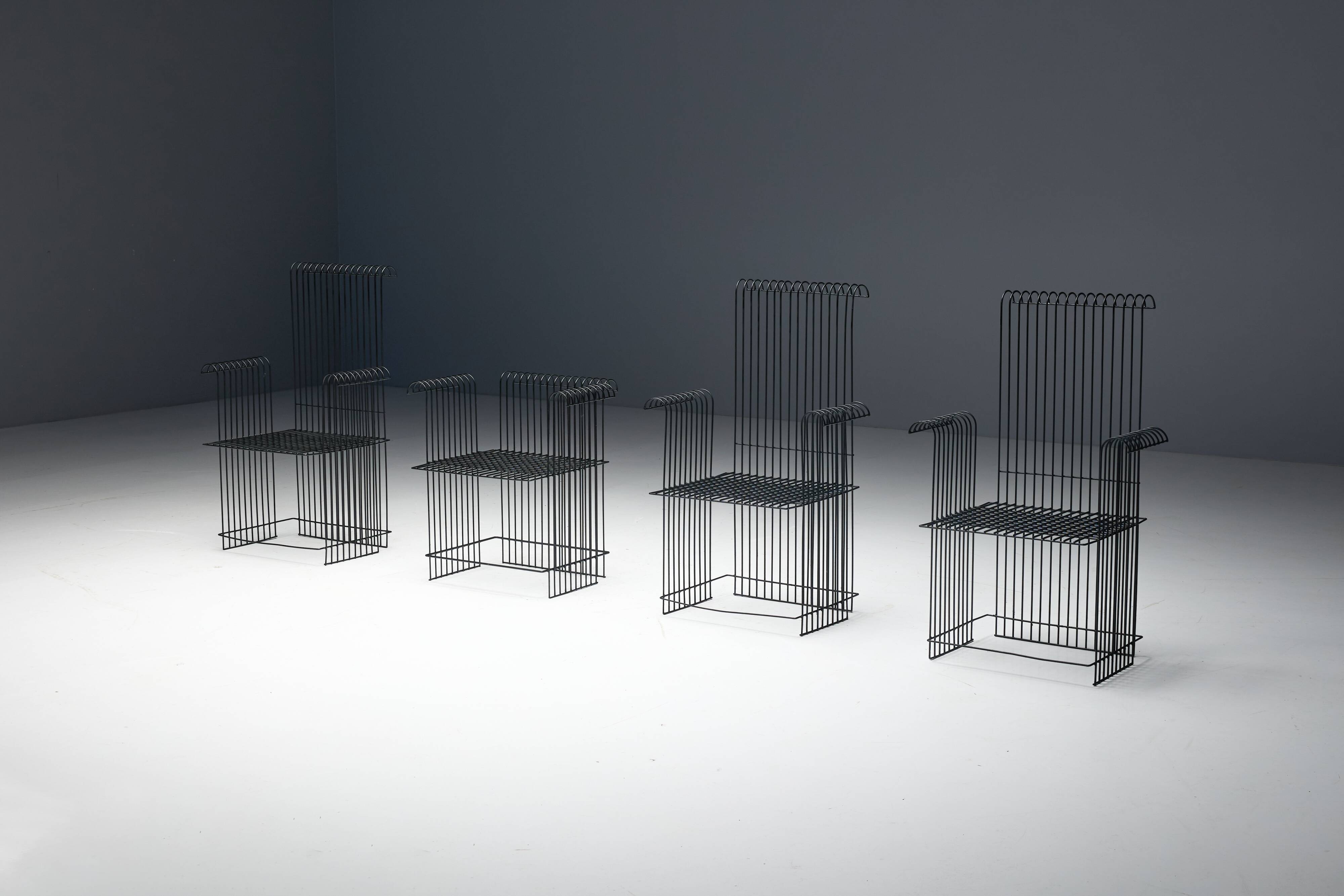 Metal Wire Modernist Garden Set, France, 1970s