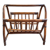 vintage rattan magazine rack
