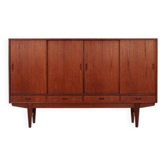 Teak highboard, Danish design, 1970s, production: Denmark