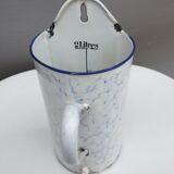 Pot washbasin wall mounted sheet metal enamelled