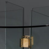 Table à manger en verre Peter Ghyczy des années 70