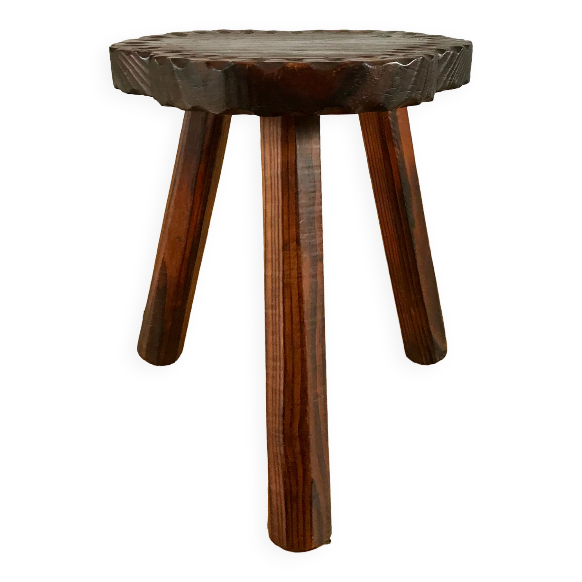 Cowherd stool tripod brutalist style 40s-50s