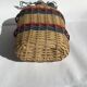 Colorful wicker bottle porcelain cap