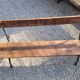 Garden bench cast iron bases and wooden seat