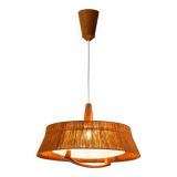 Temde teak and sisal pendant