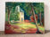 The house in the woods, oil on canvas.