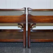 Bedside Tables with Green Leather Top